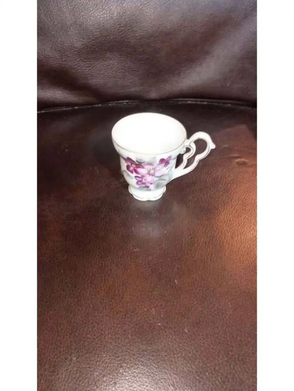 New Porcelain Floral Pink and White Teacup - Vintage Style Drinkware